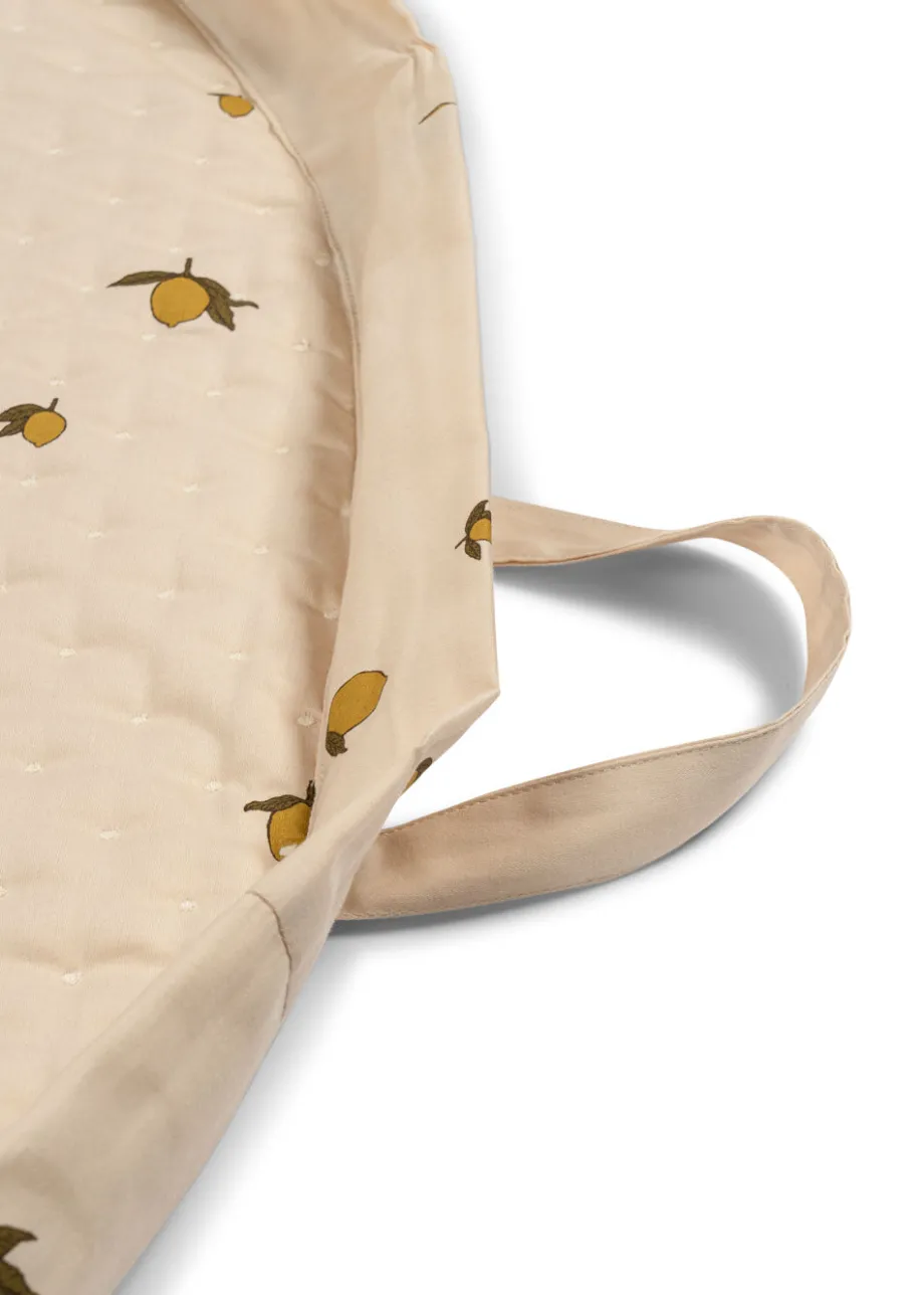 New Konges Sløjd legetæppe med opbevaring - lemon