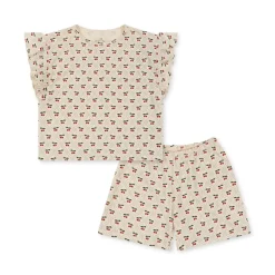 Shop Konges Sløjd lin sæt - CHERRY MOTIF cherrymotif