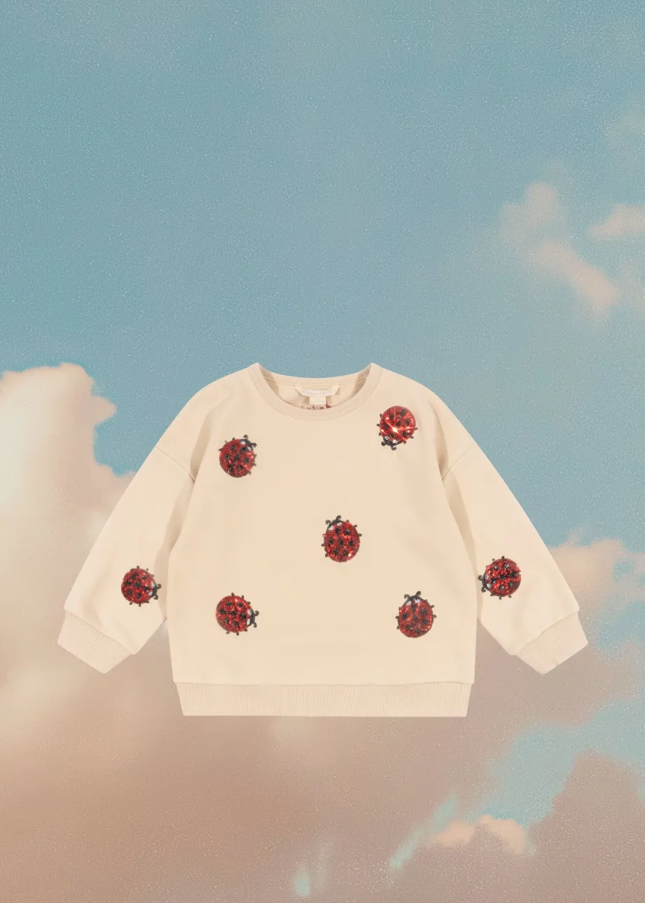 New Konges Sløjd Lou Ladybug Sweatshirt - ladybug glitter ladybugglitter