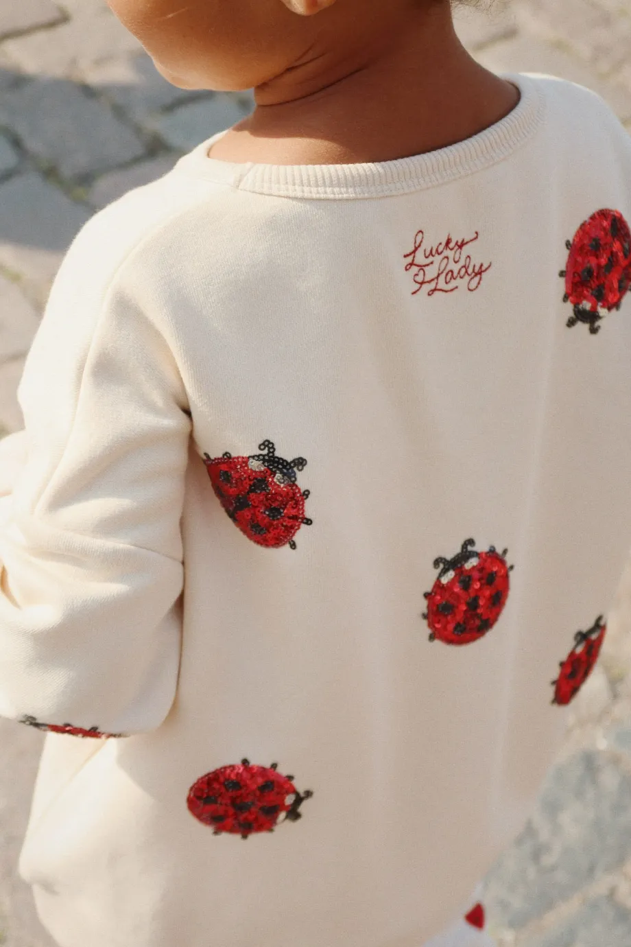 New Konges Sløjd Lou Ladybug Sweatshirt - ladybug glitter ladybugglitter