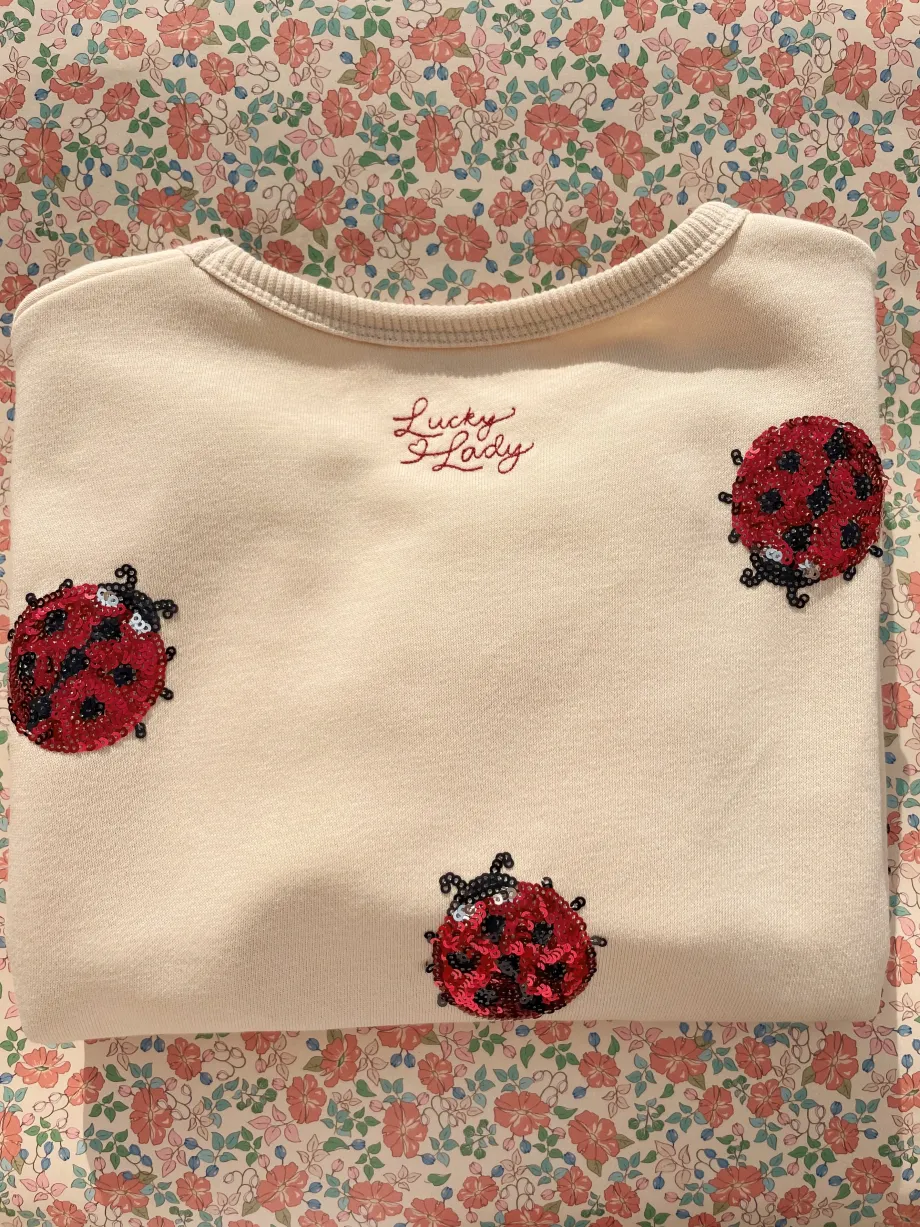New Konges Sløjd Lou Ladybug Sweatshirt - ladybug glitter ladybugglitter