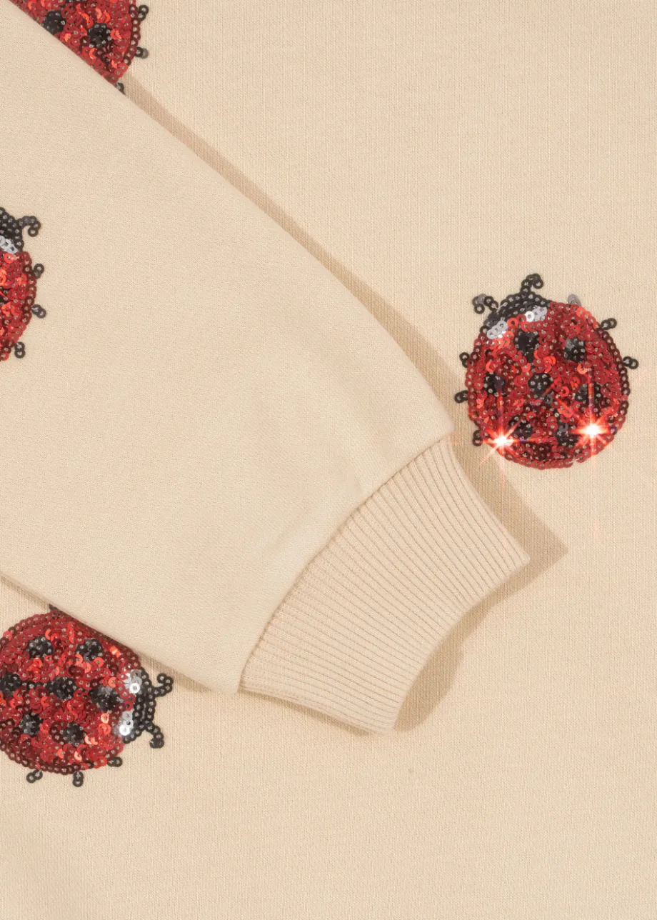 New Konges Sløjd Lou Ladybug Sweatshirt - ladybug glitter ladybugglitter