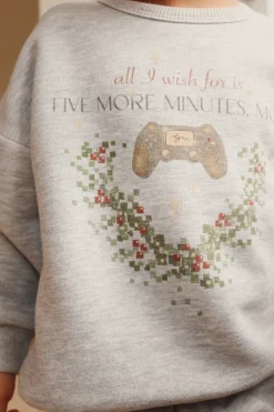 Hot Konges Sløjd lou sweatshirt - grey melange greymelange