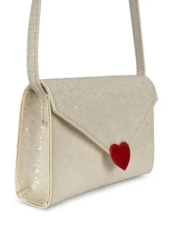 Sale Konges Sløjd LOVE LETTER TASKE - cream glitter creamglitter