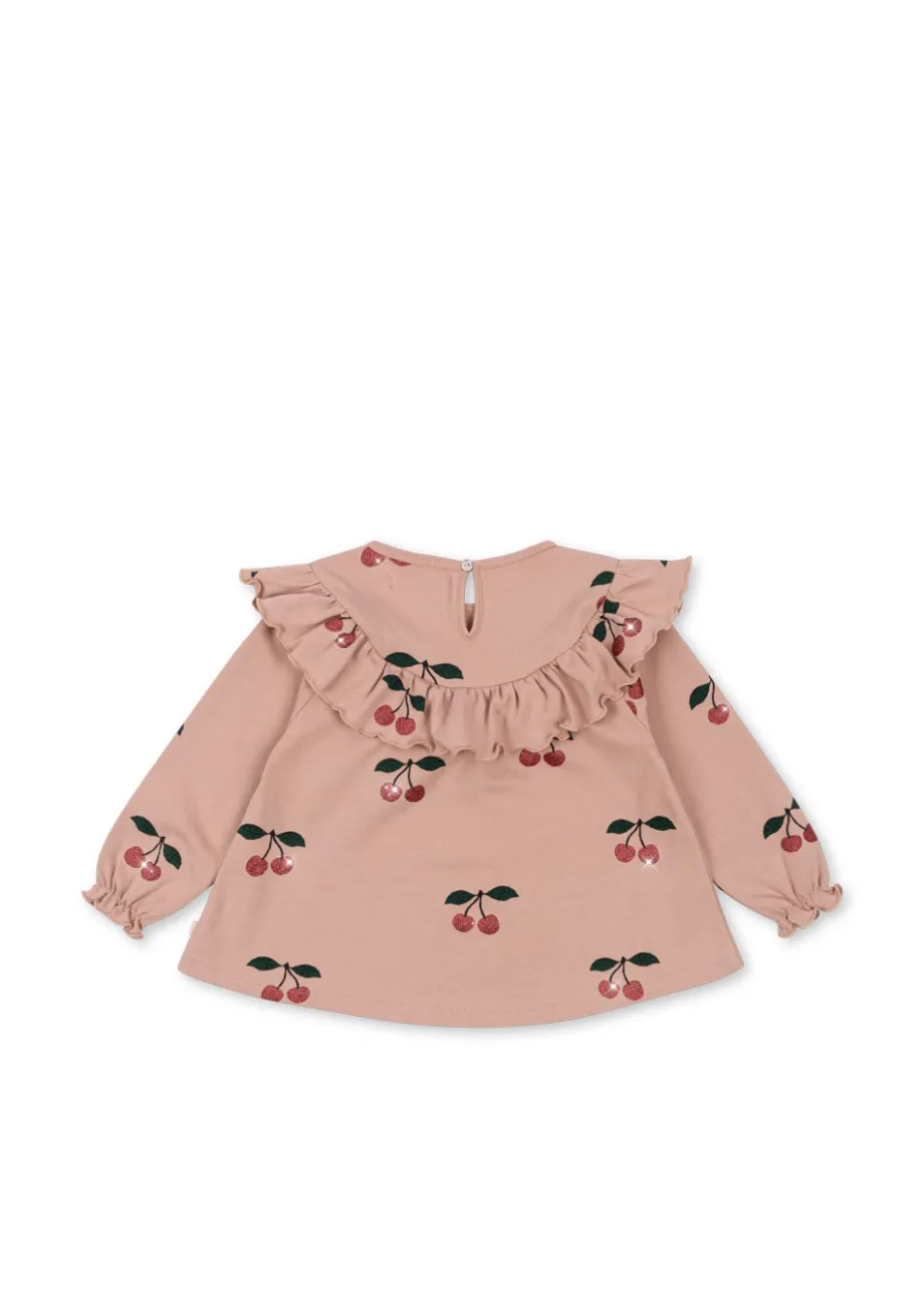 Best Sale Konges Sløjd MALLI GLIMMERBLUSE - MA GRANDE CERISE GLITTER MELLOW magrandeceriseglittermellow