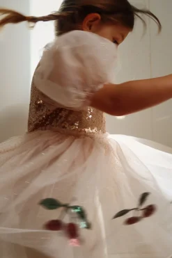 Store Konges Sløjd MEI KJOLE - GOLD BLUSH goldblush