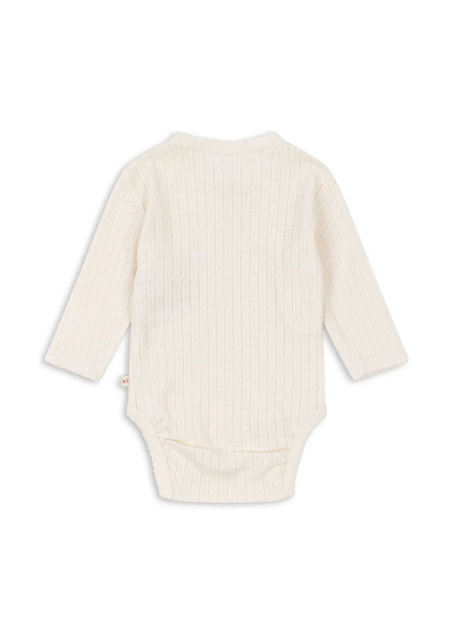 New Konges Sløjd MINNIE BODYSTOCKING TIL NYFØDT - antique white antiquewhite