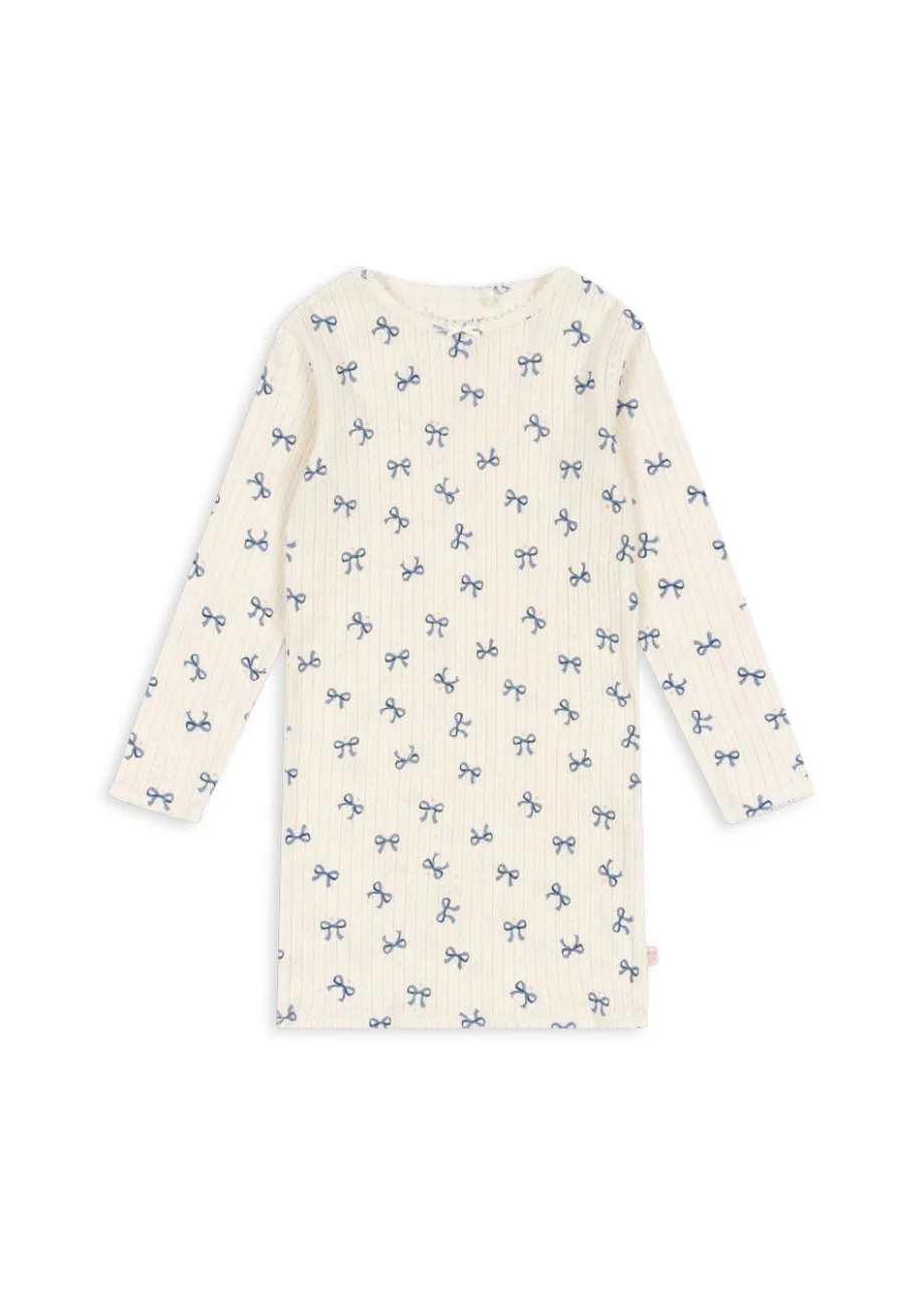 New Konges Sløjd Minnie kjole - bow bleu bowbleu