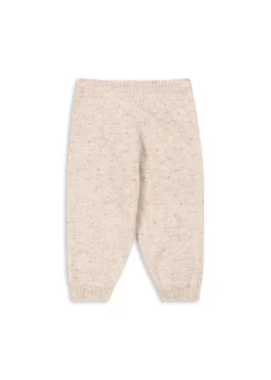 Shop Konges Sløjd MINO BUKSER - OFF WHITE MELANGE POINTELLE offwhitemelangepointelle