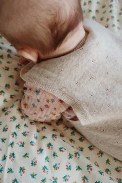 Discount Konges Sløjd MINO HELDRAGT - OFF WHITE MELANGE POINTELLE offwhitemelangepointelle