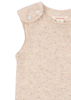 Discount Konges Sløjd MINO HELDRAGT - OFF WHITE MELANGE POINTELLE offwhitemelangepointelle