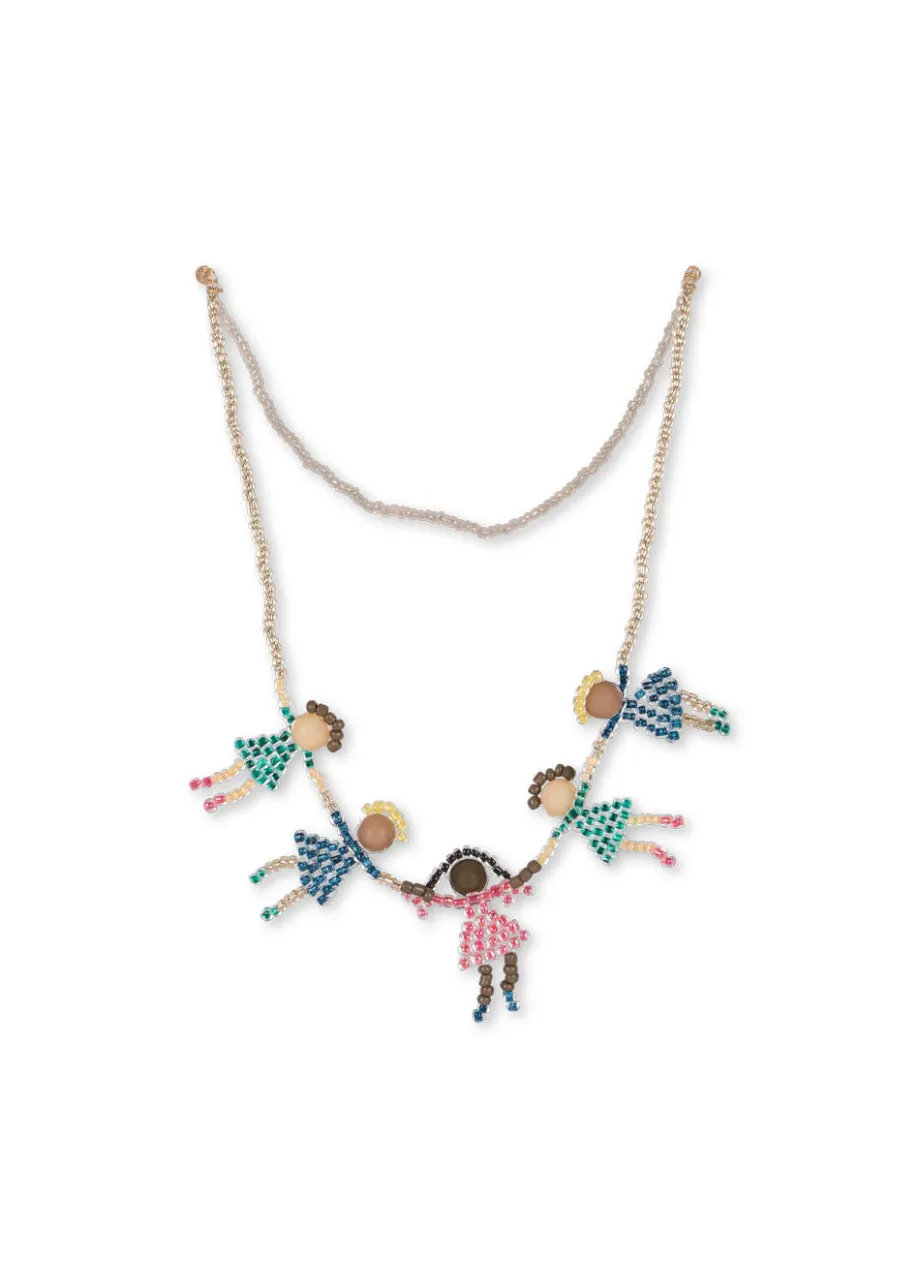 New Konges Sløjd Pearly dancers halskæde og armbånd - multi