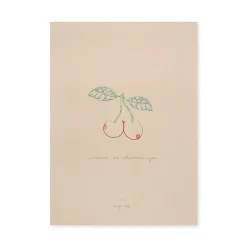 Flash Sale Konges Sløjd PLAKAT 50 cm x 70 cm - cherry