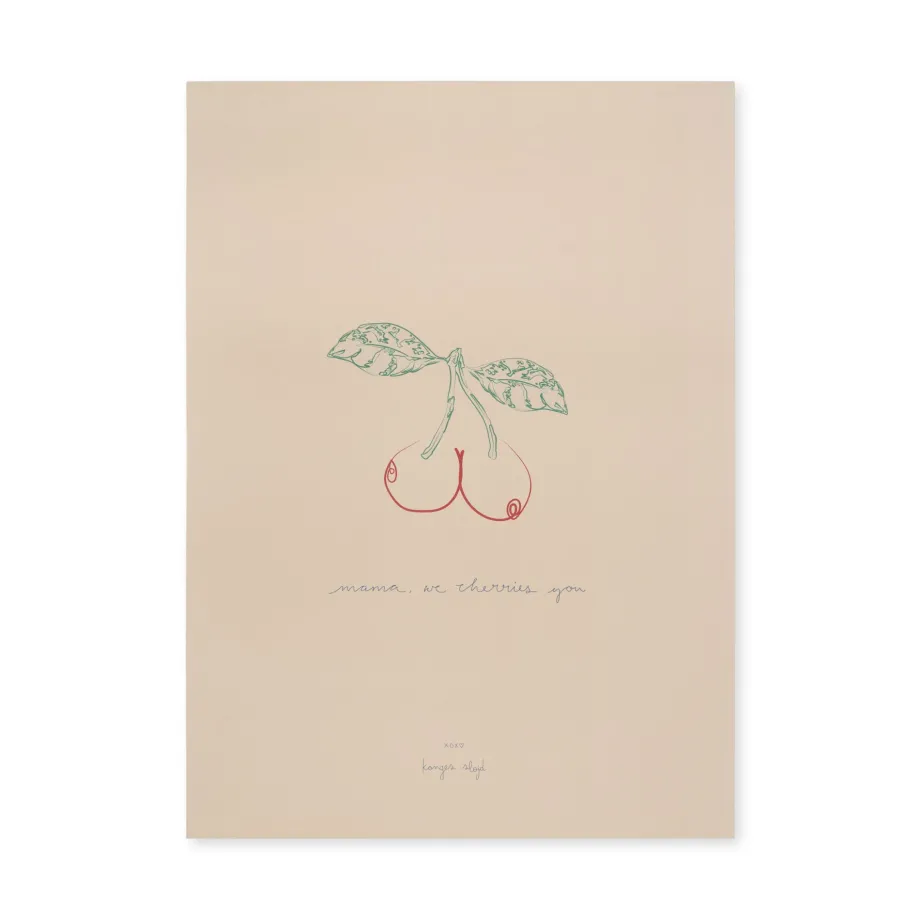 Store Konges Sløjd PLAKAT A3 - cherry