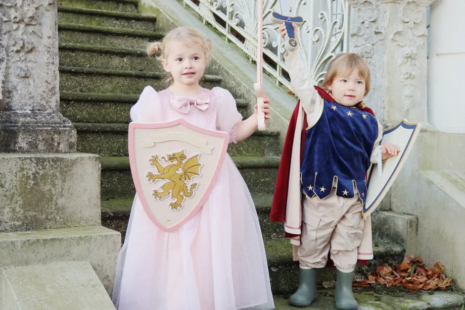 Hot Konges Sløjd PRINSESSESVÆRD OG SKJOLD - PINK GLITTER pinkglitter