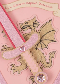 Hot Konges Sløjd PRINSESSESVÆRD OG SKJOLD - PINK GLITTER pinkglitter