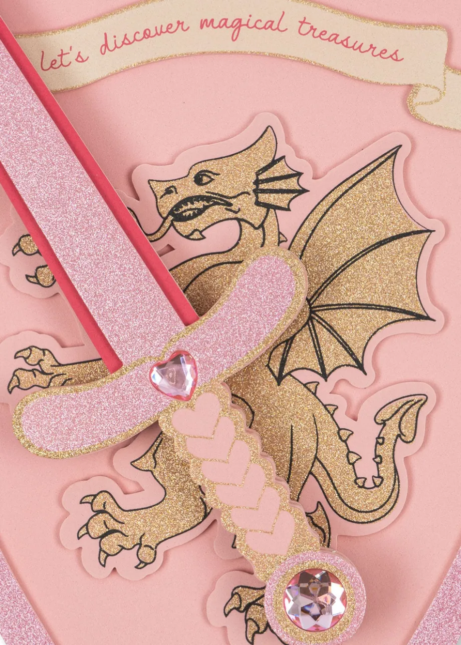 Hot Konges Sløjd PRINSESSESVÆRD OG SKJOLD - PINK GLITTER pinkglitter