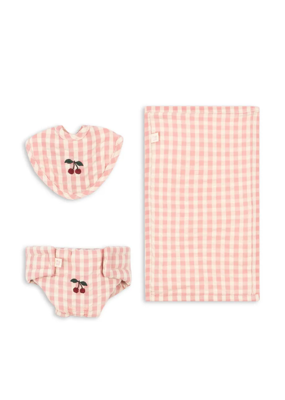Flash Sale Konges Sløjd puslesæt til dukke - POWDER PINK CHECK powderpinkcheck