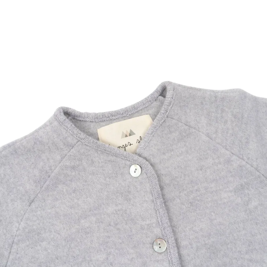 Outlet Konges Sløjd saga cardigan - GREY MELANGE greymelange