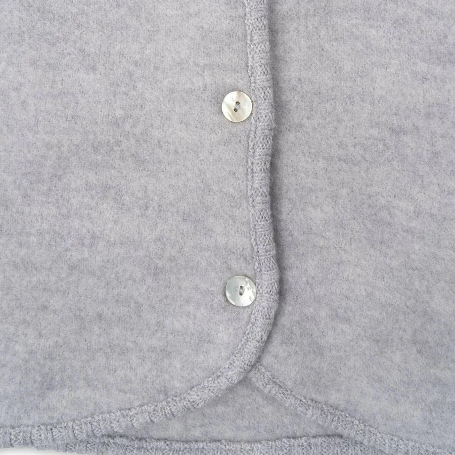 Outlet Konges Sløjd saga cardigan - GREY MELANGE greymelange