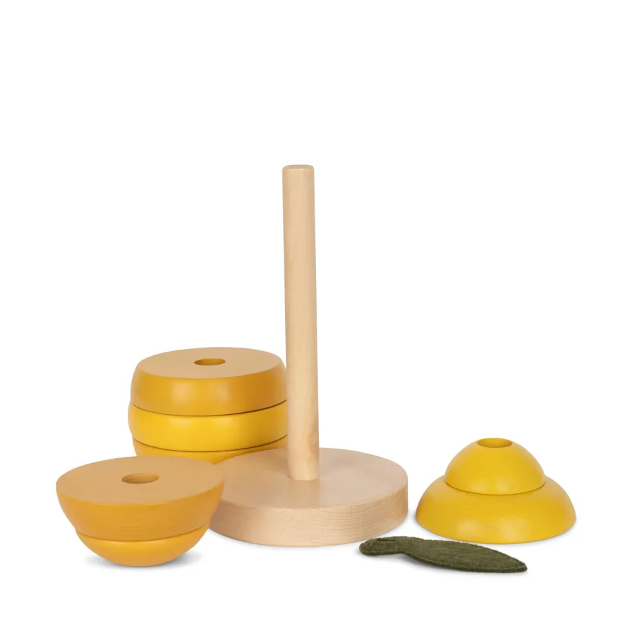 Clearance Konges Sløjd stable legetøj - lemon