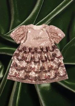 Best Konges Sløjd Starla bow wow kjole - gold blush goldblush