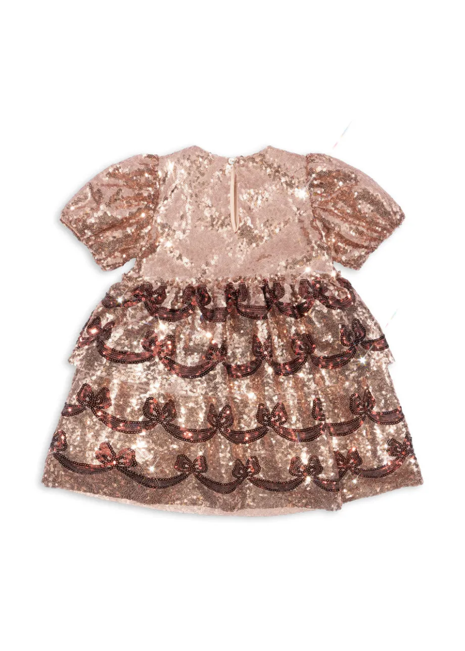 Best Konges Sløjd Starla bow wow kjole - gold blush goldblush