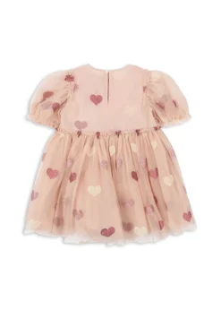 Outlet Konges Sløjd TULLIE KJOLE - HEART ROSE GLITTER heartroseglitter
