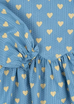 Store Konges Sløjd vida bluse - AISURU BLUE aisurublue