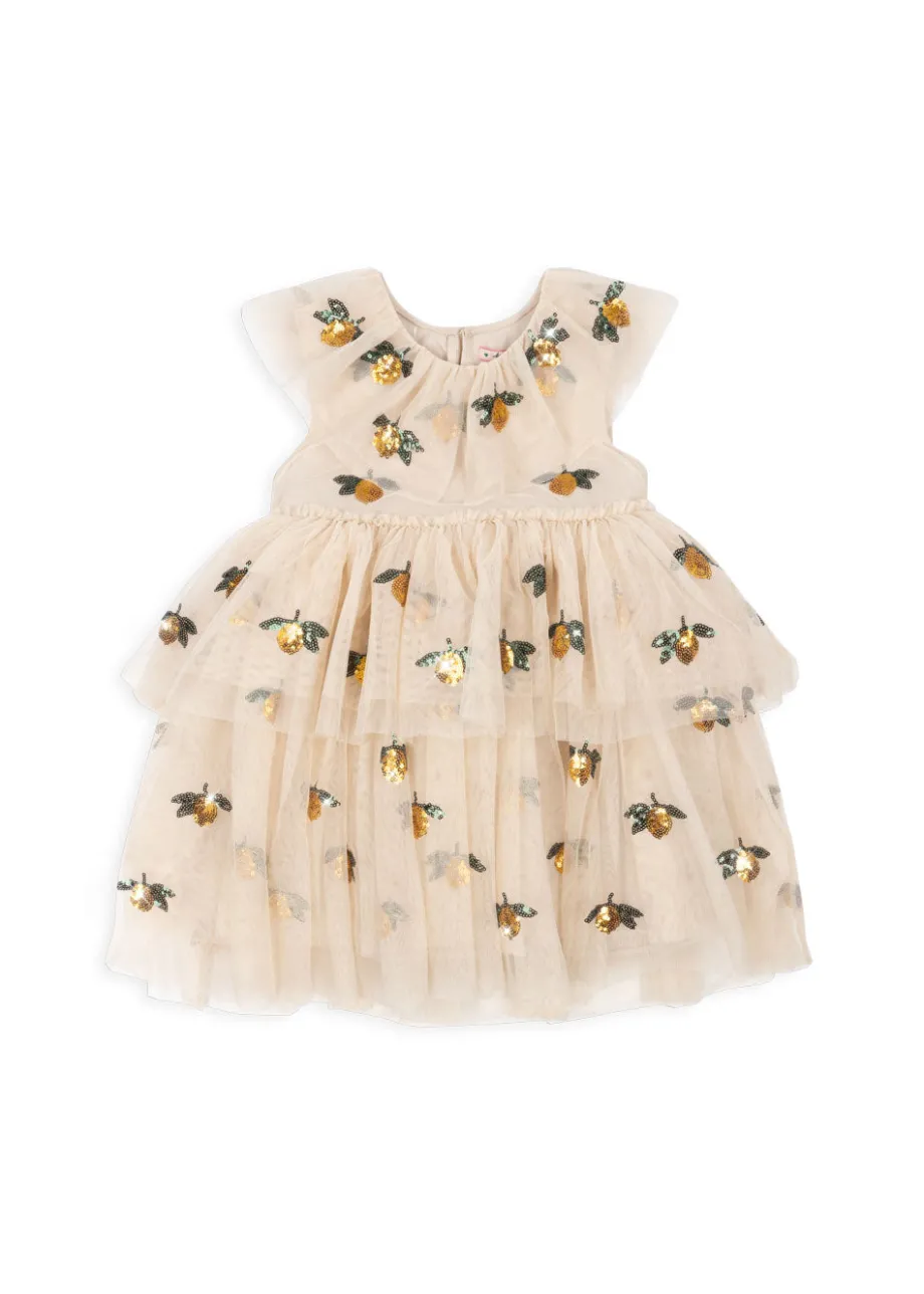 Outlet Konges Sløjd Yvonne fairy kjole - lemon sequin lemonsequin